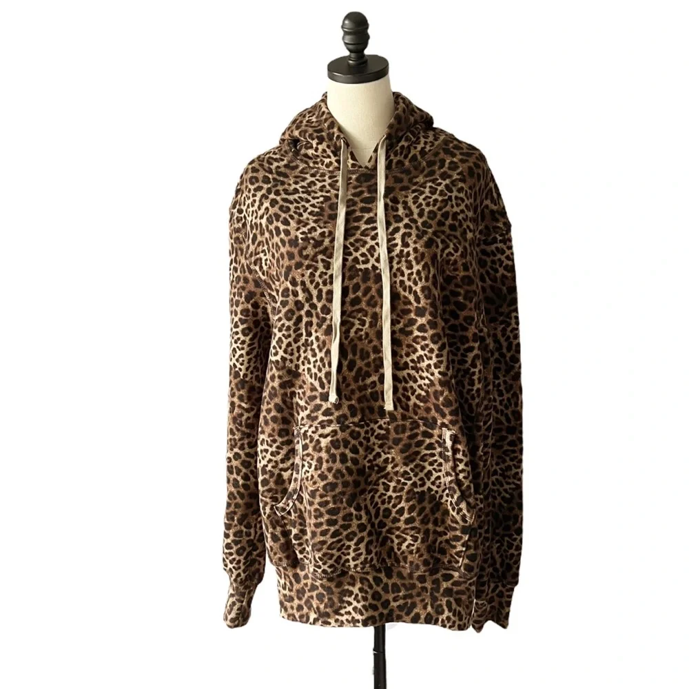 Spiritual Gangster Oversized Animal Print Hoodie | M